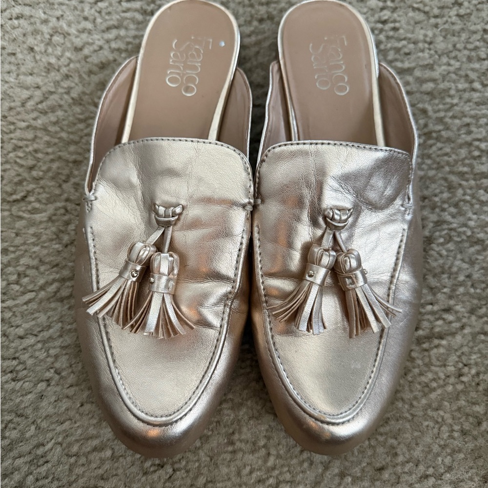 Franco Sarto Women's Rose Gold Loafers